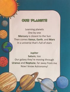 the solar system and its planets are shown in this paper with an information sheet on it