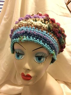 Crochet Hat Colorful Hat Ecofriendly Cap Winter Cap Chemo Teen Hats, Colorful Hat, Cap Winter, Women Hats, Chemo Caps, Knit Men, Winter Cap, Crochet Items, Hat Crochet