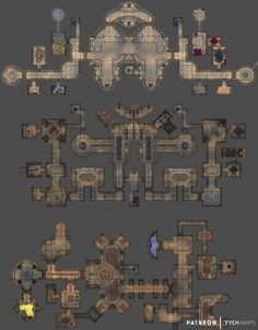 the floor plan for an old building with many different types of decorations and designs on it