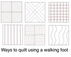 the steps to quilt using a walking foot