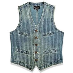 Jeans Waistcoat, Denim Vest Men, Corduroy Vest, Striped Vest, Denim Vests, Sleeveless Coat, Master Card, Striped Vests, Work Jeans