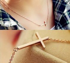 Stainless Steel "Sideways Cross" Pendant Rose Gold Necklace Christmas Gift Box#christmas #xmas #christmastree #christmasdecor #handmade #love #merrychristmas #santa #winter #christmastime #gift #christmasgifts #holidays #holiday #gifts #christmasiscoming #navidad #christmasdecorations #santaclaus #snow #etsy #christmasgift #like #natale #noel #art #instagood #christmaslights #family #halloween #december #photography #homedecor #christmasspirit #natal #fashion #christmasparty #festive #follow #sm Stainless Steel Cross Pendant, Floral Pendant Necklace, Necklace Gift Box, Stainless Steel Chain Necklace, Letter Pendant Necklace, Gold Cross Necklace, Friend Necklaces, Long Pendant Necklace, Gold Cross