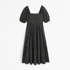 Elevate your wardrobe with the A&F Emerson Poplin Puff Sleeve Midi Dress, a perfect blend of classic style and modern flair. This dress features:

- Size: XXS TALL
- Color: Black Dot
- Material: Cotton (both lining and body)
- Gender: Female

Designed for the fashion-forward woman, this midi dress showcases on-trend puff sleeves and a flattering square neckline. The bodice is adorned with ruching details that enhance your silhouette, while the tiered skirt offers a playful touch and includes con Black Cotton Puff Sleeve Dress For Spring, Black Puff Sleeve Dress For Daywear, Summer Puff Sleeve Dress For Workwear, Summer Workwear Puff Sleeve Dress With Square Neck, Casual Puff Sleeve Dress With Gathered Sleeves For Work, Black Puff Sleeve Dress With Short Sleeves For Spring, Black Puff Sleeve Dress For Summer, Casual Midi Length Puff Sleeve Dress For Work, Casual Black Puff Sleeve Dress With Gathered Sleeves