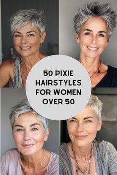 Pixie Hairstyles for Women Over 50 >>> Pixie haircuts come alive with natural waves, adding effortless texture for an irresistible look. A touch of styling product can elevate it further, taking your pixie to a whole new dynamic level. Click here to check out more charming pixie hairstyles are a hit with women over 50. Pixie Cuts For Women Over 50, Short Hairstyles For Women Over 50, Pixie Haircut Over 50, Layered Pixie Haircuts, Fine Thick Hair, Textured Pixie Cut, Asymmetrical Pixie, Zest For Life, Hairstyles For Women Over 50