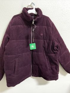 ⚡️Levi's Women's Corduroy Puffer Jacket Burgundy (XL) Levis Corduroy, Corduroy Puffer Jacket, Corduroy Puffer, Womens Levis, Winter Jacke, Levis Women, Vintage Winter, Oversized Jacket, Corduroy Jacket