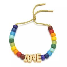 These gorgeous rainbow adjustable bracelets are beautiful to own or to give as a gift.Choose from either :Rainbow bracelet Love heart charm rainbow bracelet Hope charm rainbow bracelet Mama  charm rainbow bracelet Babe charm rainbow bracelet All bracelets are adjustable and you simply tie them on. Colorful Bracelet, Long Tassel Necklace, Bracelets Women, Bracelet Stone, Letter Jewelry, Bracelet Love, Cord Jewelry, Rainbow Bracelet, Bead Bangles