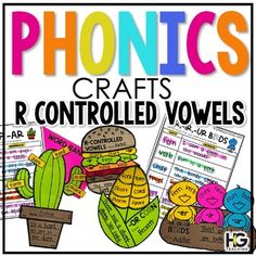 a poster with the words phonics crafts and an image of a cacti