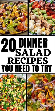 Would you love to make dinner salad recipes? Don't worry you're in the right place. I like dinner recipes and these are salad recipes you'll like. If you'll like to make dinner salad recipes then this pin is for you so don't hesitate and check them out. #saladrecipes #salad Dinner Salad Recipes, Meal Bowls, Party Salad, Sweet Salad, Salad Recipe Ideas, Tasty Salads, Light Cooking, Salad Dinner