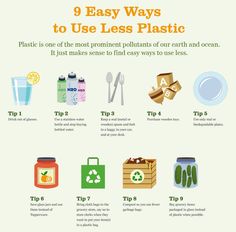 an info sheet with instructions on how to use less plastic