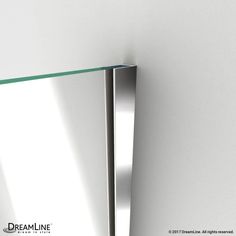 an image of a glass door on the side of a white wall that says dreamline