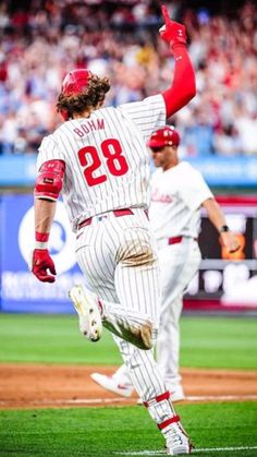 MLB baseball wallpaper background of Philadelphia Phillies star Alec Bohm rounding the bases after a home run Phillies Tattoo, Sports Announcer, Bryson Stott, Baseball Background, Alec Bohm, Baseball Backgrounds, Sports Photo, Background Aesthetic