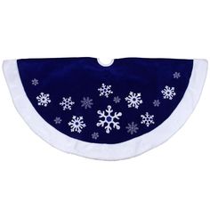 a blue and white bandana with snowflakes on it