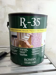 a can of r - 35 is sitting on a table