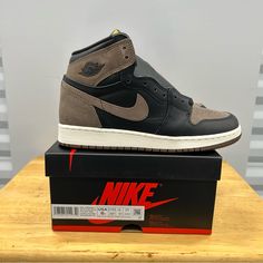 New With Box. 100% Authentic. In-Hand Ready To Ship. Brand New. Please See Pics Above For A Closer Look At Product. Legit Seller. Elevate Your Sneaker Game With The Air Jordan 1 Retro High Og Palomino. Featuring A Sleek Black And Brown Colorway With A High Top Silhouette, These Limited Edition Sneakers Are Perfect For Sports Or Casual Wear. Suitable For All Seasons, Including Winter, Summer, Fall, And Spring. Whether You're Hitting The Gym, Going For A Walk, Or Playing Basketball, The Air Jordan Black And Brown Jordan 1, Brown Basketball Shoes With Contrast Sole For Streetwear, Brown Basketball Shoes With Cushioned Footbed For Streetwear, Brown Jordan Shoes With Boost Midsole For Streetwear, Black High-top Jordan Shoes With Gum Sole, Black Low-top Jordan Shoes With Gum Sole, Black Jordan Shoes With Gum Sole, Brown Low-top Jordan Shoes For Streetwear, Brown Jordan Sports Shoes With Rubber Sole