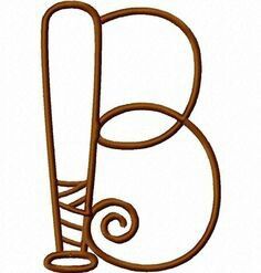 the letter b is made up of swirly lines and has an intricate design on it