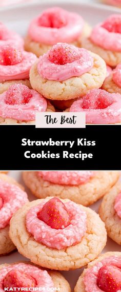 Indulge in these delightful Strawberry Kiss Cookies, featuring soft, buttery dough topped with a sweet strawberry jam. Perfect for sharing, these cookies add a touch of sweetness to any occasion.