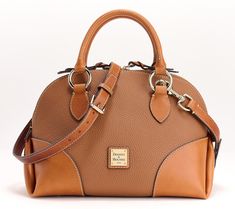 Crafted of luxe pebbled leather, this domed satchel is primed for everyday carrying. Inside there is plenty of organization for your keys, wallet, lip gloss, and other daily essentials. From Dooney & Bourke. Dooney & Bourke, Daily Essentials, Jewelry Bags, Dooney Bourke, Fashion Handbags, Pebbled Leather, Lip Gloss, Zip Pockets, Satchel