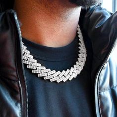 Diamond Necklace Outfit, Necklace Outfit Men, Diamond Cuban Link Chain, Jewelry Care Instructions, Hip Hop Jewelry, Cuban Link Chain, Cuban Chain, Cuban Link, Diamond Watch