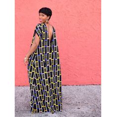 Plaid Print Short Sleeve Backless Loose Maxi Dress African Maternity Dresses Pregnancy Africa, African Maternity, African Maternity Dresses, African Inspired Clothing, Gaun Fashion, Ankara Dresses, Loose Maxi Dress, African Fashion Women Clothing, African Queen