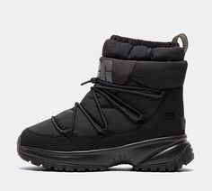 Ugg Womens Yose Puffer Mid Boot | Black | Footasylum White Spider, Ugg Womens, Mid Boots, Elastic Laces, Womens Ankle Boots, Womens Uggs, Custom Fit, Bootie, Black Boots