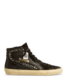 Golden Goose Women's Super Star Swarowski Crystal Mid Top Sneakers Luxury Embellished Sneakers For Streetwear, Embellished Leather Sneakers For Streetwear, Luxury Embellished Leather Sneakers, Luxury Black Sneakers With Rhinestones, Black Luxury Sneakers With Rhinestones, Mid Top Sneakers, Mid Top, Knee High Leather Boots, Super Star