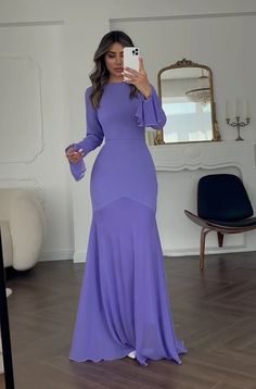 Purple Abaya Aesthetic, Elegant Luxury Purple Abaya, Elegant Purple Floor-length Kaftan, Elegant Floor-length Purple Kaftan, Elegant Purple Maxi-length Abaya, 16th Birthday Decorations, Fishtail Maxi Dress, Hijab Dress, Abaya Fashion