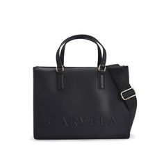 The Large Frame Midi Tote bag features a black exterior with slight texture. The front is embossed with the Carvela logo. 29cm (H), 38cm (L), 17cm (D) Strap length: 126cm Strap drop: 61cm Zip top closure Can fit laptops up to 10inches Internal lining pocket Outer: Textile Interior: Monogrammed interior lining Style number: 3487500979 Textile Interior, Black Exterior, Large Frames, Day Bag, Large Tote, Black Handbags, Zip Top, Bag Accessories, Laptop