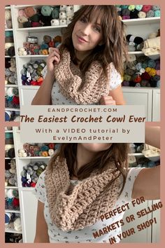 the easy crochet cowl pattern with video