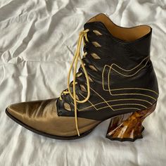 Gently Used, Xlnt Condition! See Photos. John Fluevog Shoes, Fluevog Shoes, John Fluevog, Anything Goes, Boots Heels, Thigh High, Thigh Highs, Marilyn Monroe, Brown Gold