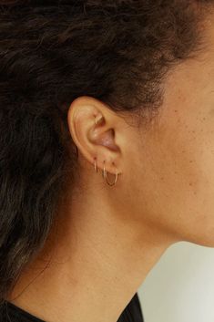 #hoops #earrings #gold #simple #layering #everyday #chic Earrings Gold Simple, Hoops Earrings Gold, Dope Jewelry, Everyday Chic, Earrings Gold, Layering, Made In Usa, Models