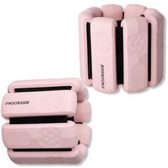 two pink protective pads for the nintendo wii