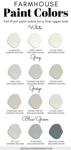 the different shades of paint that you can use for your home decorating project, including white