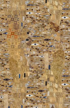 Sample Adele Wall Mural in Gold Klimt Inspired Rug, Behance Icon, Wallpaper House Design, Gustav Klimt Art, Byzantine Mosaic, Klimt Art, Unique Wallpaper, Shades Of Gold, Burke Decor