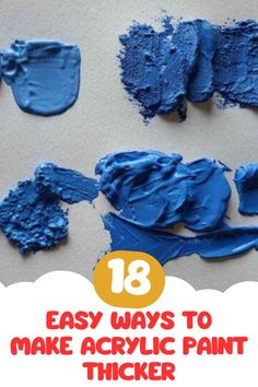 Wondering how to make acrylic paint thicker? In this post, we share 18 easy way to thicken your acrylic paint. Visit the blog to learn more Painting Thick Texture, How To Fix Cheap Acrylic Paint, Thick Paint Recipe, How To Make Textures Paint, How To Texture Acrylic Paint, Diy Acrylic Texture Painting, Thickening Acrylic Paint, Painting Textures Techniques, Acrylic Gel Painting