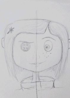 Coraline, A Drawing, Pencil Drawing, Pencil, Art