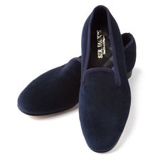 Navy Albert Velvet Slippers | SIR JACK'S Dinner Clothes, Gentleman Shoes, Velvet Slippers, Velvet Loafers, Emerald Wedding, Fashion Suits For Men, Sweater Collection, Prince Albert, Dinner Outfits