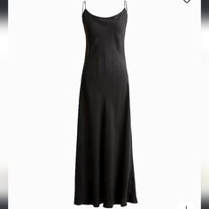 J.Crew Gwyneth Cupro Blend Petite Slip Black Dress Size 4, Brand New Black Slip Dress Petite, Black Silk Maxi Dress For Daywear, Black Dress With Scoop Neck And Built-in Bra, Black V-neck Slip Dress For Daywear, Jcrew Knit Slip Dress, Black Stretch Midi Dress With Built-in Bra, Indigo Dress, Navy And White Dress, Black Sweater Dress