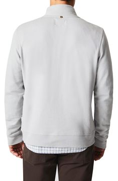 A cotton-rich knit brings cool-weather comfort to a pullover styled with a stand collar and a half-zip to adjust the fit. 26 1/2" length (size Medium) Half-zip closure Long sleeves Ribbed cuffs and hem 97% cotton, 3% polyester Machine wash, tumble dry Made in Peru Casual Half-zip Sweater For Layering, Cotton Half-zip Sweatshirt For Layering, Cotton Half-zip Outerwear With Ribbed Collar, Half-zip Cotton Sweatshirt With Ribbed Cuffs, Cotton Half-zip Sweater With Ribbed Cuffs, Cotton Funnel Neck Sweater, Cotton Sweater With Funnel Neck And Ribbed Collar, Cotton Funnel Neck Sweater With Ribbed Collar, Billy Reid