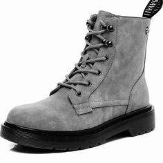 These Savali Combat Boots Have The Classic "8-Eye" Style And Are Built To Last With Goodyear Welts. These Boots Will Keep You Looking Funky And Fresh For Years To Come. Trendy Suede Martin Boots With Flat Heel, Casual Lace-up Martin Boots With Lug Sole, Trendy Suede Martin Boots With Round Toe, Casual Martin Boots With Lug Sole, Casual Gray Boots With Flat Heel, Casual Gray Flat Heel Boots, Trendy Gray Boots With Round Toe, Trendy Gray Round Toe Boots, Gray Lace-up Boots For Spring