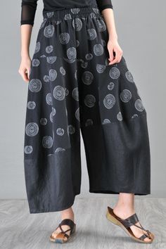 #linen #embroidery #wideleg #trousers Spring Embroidered Loose Fit Pants, Embroidered Non-stretch Wide Leg Bottoms, Embroidered Baggy Bottoms For Spring, Spring Embroidered Baggy Pants, Spring Embroidered Baggy Bottoms, Baggy Embroidered Bottoms For Spring, Baggy Embroidered Pants For Spring, Spring Embroidered Ankle-length Bottoms, Embroidered Ankle-length Pants For Spring