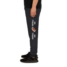 Football Dad | Unisex Joggers Cotton Joggers For Workout During Sports Season, Casual Black Sweatpants For Workout, Casual Workout Joggers, Moisture-wicking Joggers For Sports Season, Athleisure Joggers With Letter Print And Relaxed Fit, Black Casual Sports Joggers, Casual Black Sports Joggers, Casual Black Sweats For Gym, Black Athleisure Sweats For Sports