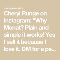 Cheryl Runge on Instagram: "Why Monat? Plain and simple it works! Yes I sell it because I love it. DM for a personalized hair consult. 💕" Monat Hair, It Works, Hair, Instagram