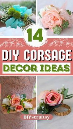 The best part about DIY corsage ideas is that you can make them for every occasion—not just for proms or weddings. They're great for flower girls at a wedding or an excellent accessory to your everyday summer look. Pin Corsage Wedding Mothers, Bridal Shower Corsage Ideas, Simple Corsage Homecoming, Small Corsage Wrist, Corsage Diy Easy, Mother Of The Groom Corsage, Fake Flower Corsage Diy