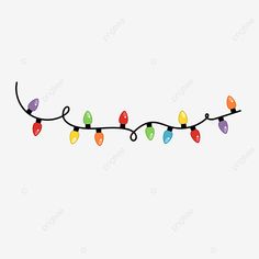 christmas lights hanging from a tree branch on a white background png and psd