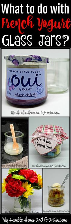 what to do with french yogurt glass jars?