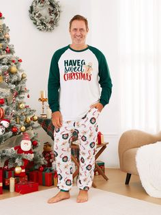 Celebrate Christmas with your loved ones with our matching pajama sets for adults, kids, babies, and even pets! Add some holiday cheer to your family gatherings and capture unforgettable memories.
* Please add each size separately to your shopping cart.
* Piece of product: each size includes 1 set of pajamas (1 top+1 bottom), or 1 romper, or 1 pet bandana.
* Fabric characteristics: for children's safety, pajamas should be snug-fitting or flame-resistant. These kids' and babies' pajamas are flame-resistant.
* Product features: soft and comfortable pajamas with adjustable drawstring and pockets. 
* Neckline: round neckline. 
* Sleeves: long sleeves 
* Style: matching family pajama set. 
* Fit: moderate fit with adjustable drawstring waist. 
* Length: moderate length. 
* Source of goods: impo Matching Pajama Sets, Gingerbread Man Pattern, Matching Pajama, Family Pajama Sets, Comfortable Pajamas, Pajamas Sets, Sleeves Style, Matching Family Pajamas, Sweet Christmas