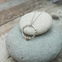 Circle Necklace Silver Necklace Gold Necklace Ring | Etsy Delicate Gold Ring, Rings Hand, Hoop Necklace, Silver Star Earrings, Hammered Silver Ring, Belcher Chain, Bristol Uk, Necklace Ring, Infinity Necklace