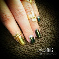 Inspired by nature's best--- "Flower" nail art design in black #gel polish by #SensatioNails and black/gold studs by #SallyHansen. Flower Nail Art, Sally Hansen, Flower Nails, Gold Studs, Sapphire Ring, Nature Inspiration