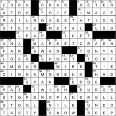 the new york times crossword puzzle is shown in black and white, as well as on