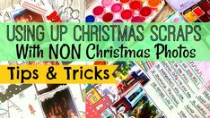 Using Up Christmas Scraps Challenge - with video - Lollipop Box Club Scrapbook Tricks, Christmas Leftovers, Winter Paper, Creative Journaling, Scrapbooking Techniques, Organization Inspiration, Cricut Tutorials, Simple Stories